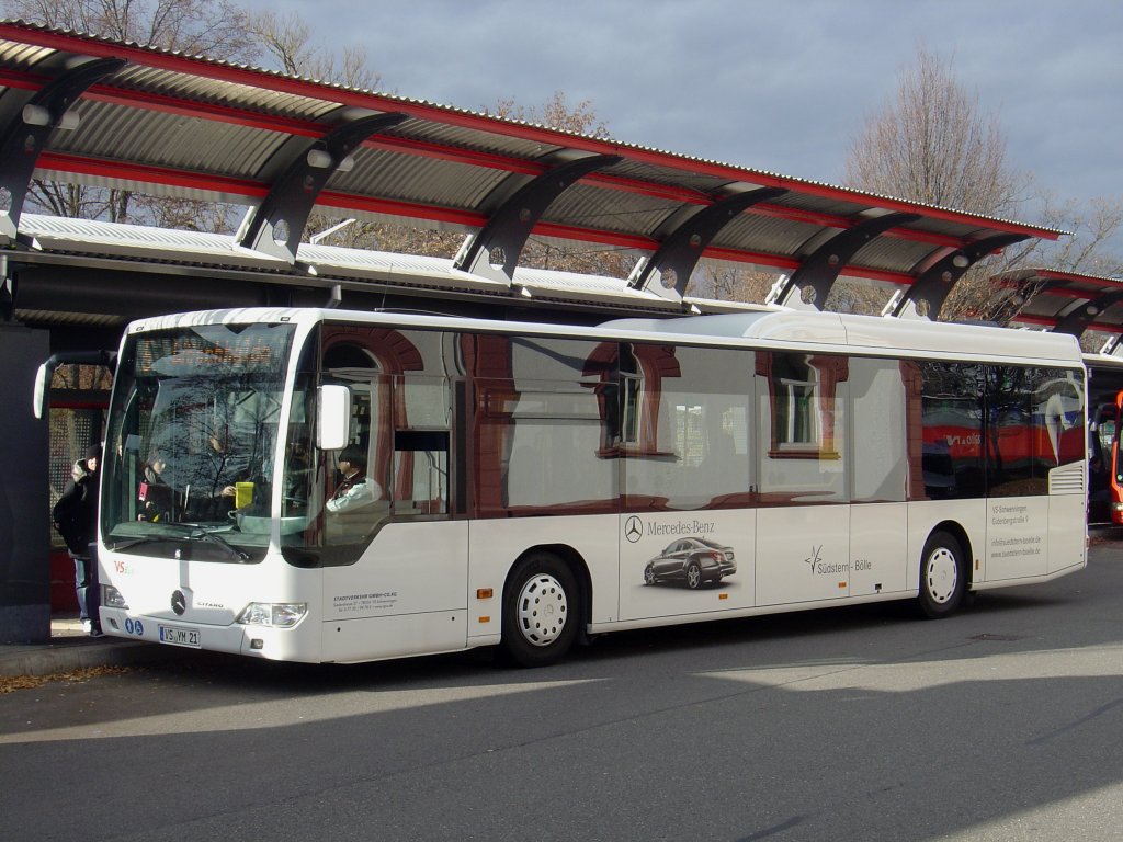 Mercedes Citaro II LE  Stadtverkehr Villingen-Schwenningen, 18.11.2011 Villingen Bf