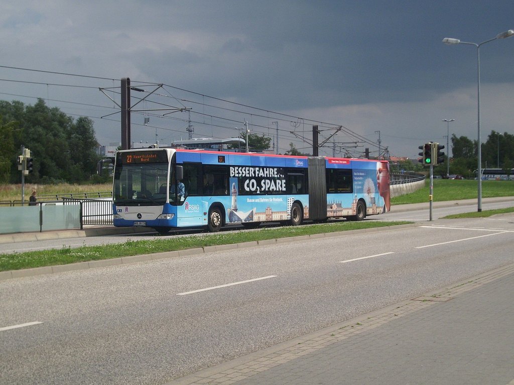 Mercedes Citaro II der Rostocker Straenbahn AG in Rostock am 10.07.2012 

