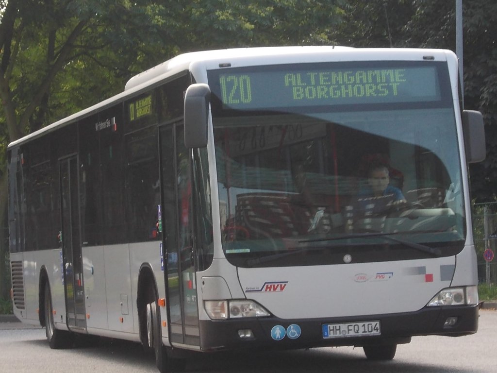 Mercedes Citaro II der VHH Linie 120 Borghorst Wagen HH-FQ 104 am Hamburger ZOB 20.08.12