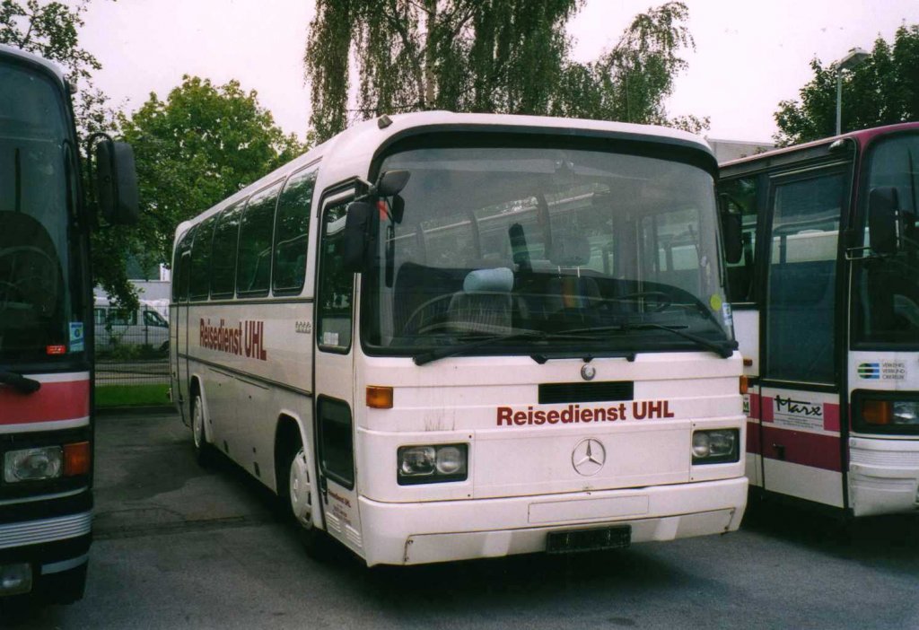 Mercedes O303, aufgenommen im August 2002 im GWZ der Evobus NL Dortmund.