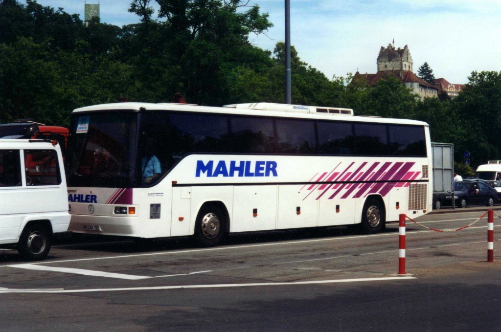 Mercedes O340, aufgenommen im August 1996 am Fheanleger in Mersburg.