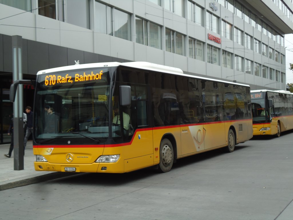 Moser, Flaach - Nr. 277/ZH 51'394 - Mercedes Citaro am 24. Oktober 2012 beim Hauptbahnhof Winterthur