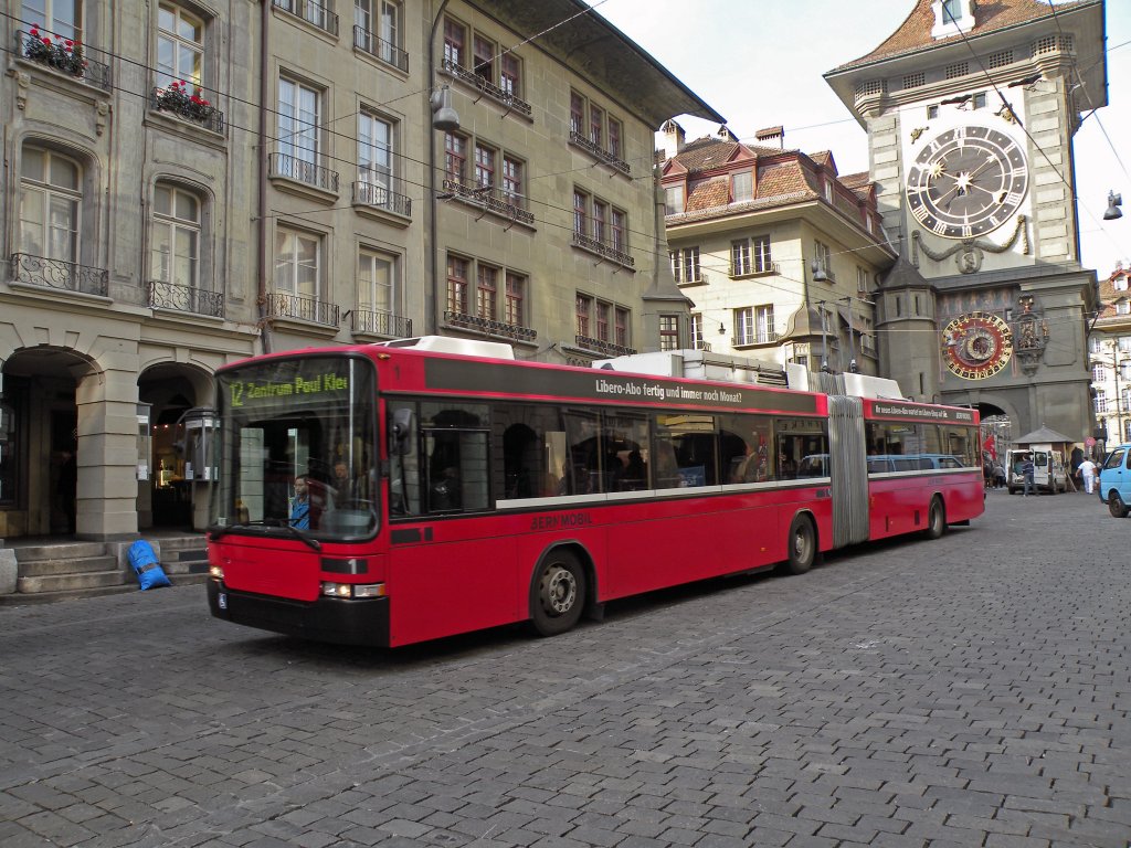 NAW Trolleybus mit der Bertreibsnummer 1 auf der Linie 12 in der Kramgasse. Die Aufnahme stammt vom 01.11.2010.