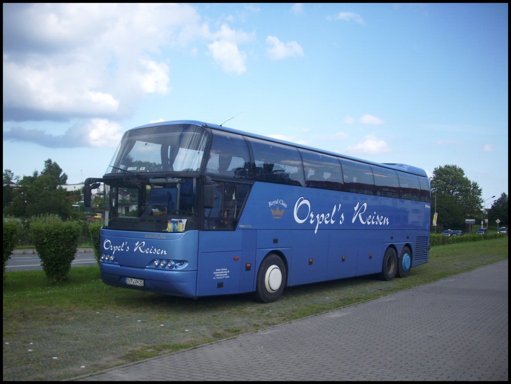Neoplan Cityliner von Orpel's Reisen aus Deutschland in Sassnitz am 06.08.2012