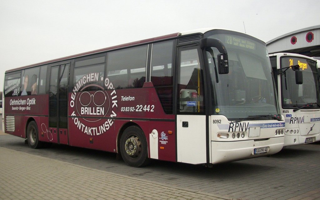 Neoplan Euroliner der RPNV in Bergen am 12.12.2011
