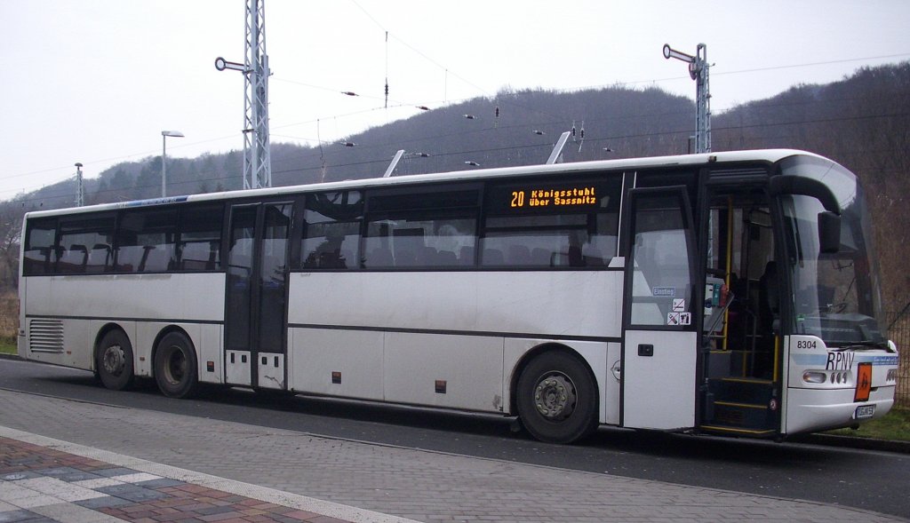 Neoplan Euroliner der RPNV in Sassnitz am 22.02.2012   
