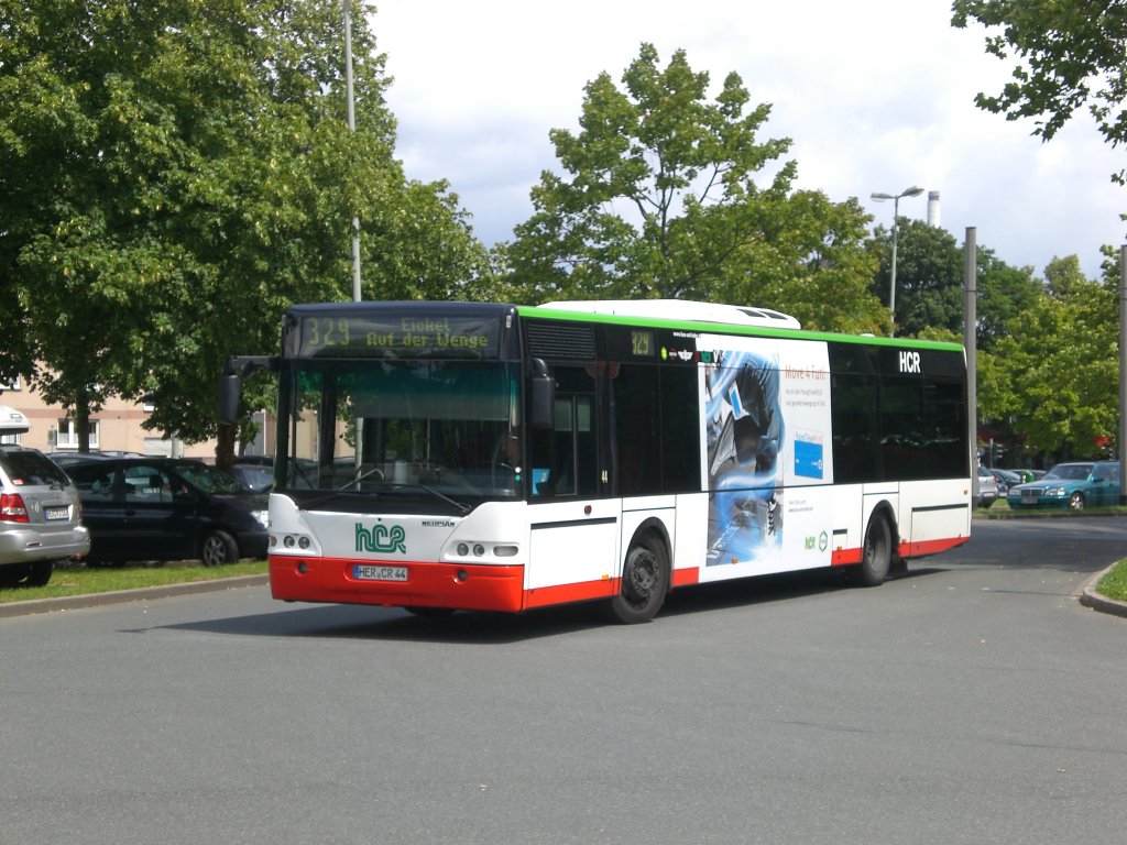 Neoplan N 44-Serie (Centroliner) auf der Linie 329 nach Wanne-Eickel Auf der Wenge am Hauptbahnhof Wanne-Eickel.(18.7.2012) 