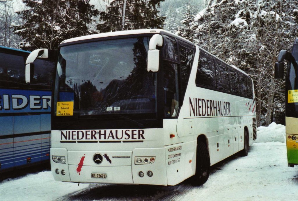 Niederhauser, Gerzensee BE 72'691 Mercedes am 9. Januar 2010 Adelboden, Unter dem Birg (Einsatz am Ski-Weltcup von Adelboden)