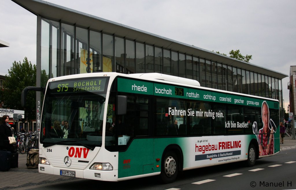 OBV 284 (BOR O 284) mit Werbung fr Hagebau Frieling.
Aufgenommen am HBF Mnster, 19.9.2010.