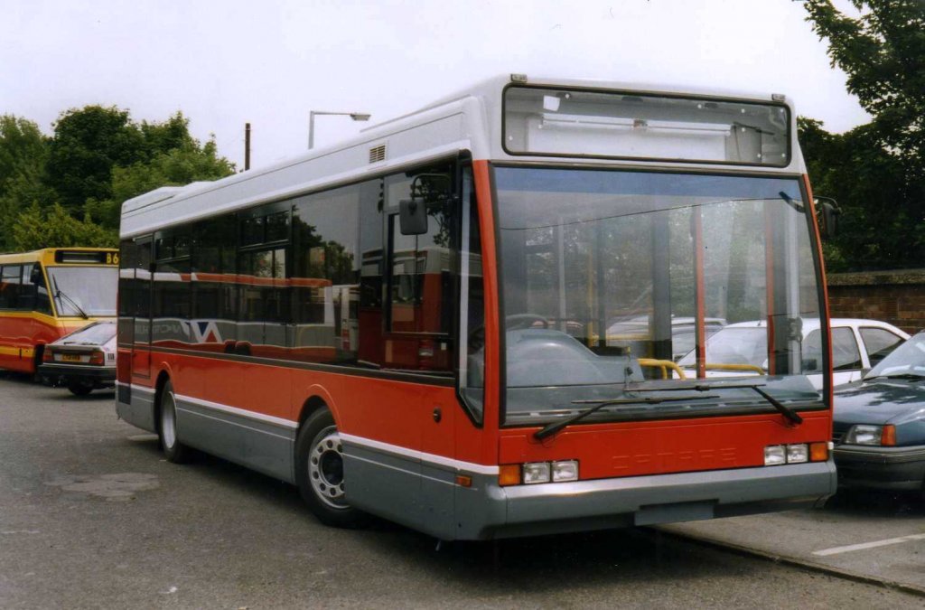 Optare Excel im Juni 1997 auf dem Werksgelnde von Optare.