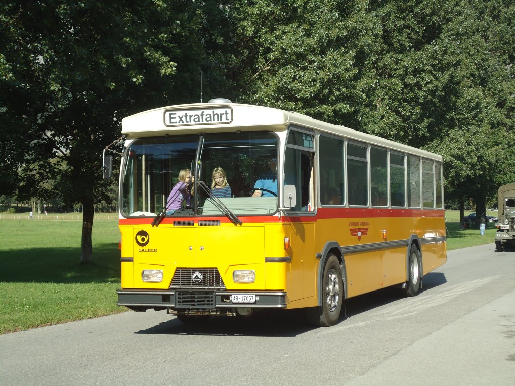 Osthues, Teufen - AR 17'057 - Saurer-Leyland/Hess (ex AVG Grindelwald Nr. 15; ex RhV Altsttten Nr. 42) am 15. September 2012 in Chur, Waffenplatz