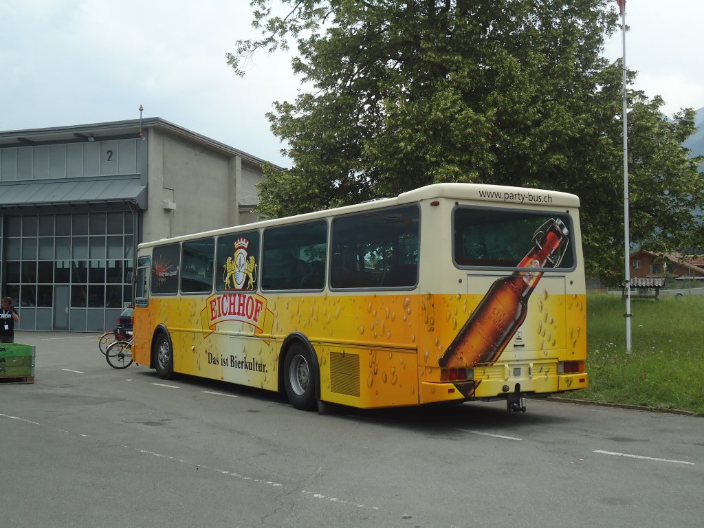 Party-Bus, Ruswil - Saurer/R&J RH (ex Stirnimann, Neuenkirch Nr. 42) am 30. Juni 2012 auf dem Flugplatz Interlaken