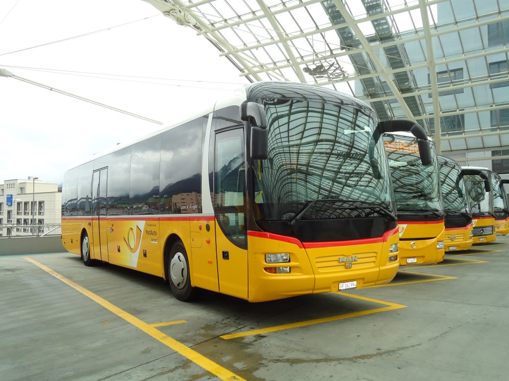 PostAuto Graubünden GR 162'994 MAN am 13. August 2010 Chur, Postautostation