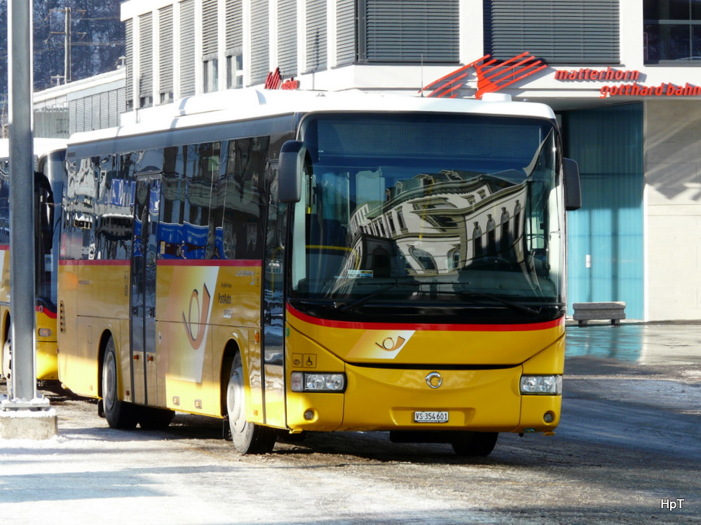 Postauto - Irisbus Crossway  VS 354601 in Brig am 30.12.2010