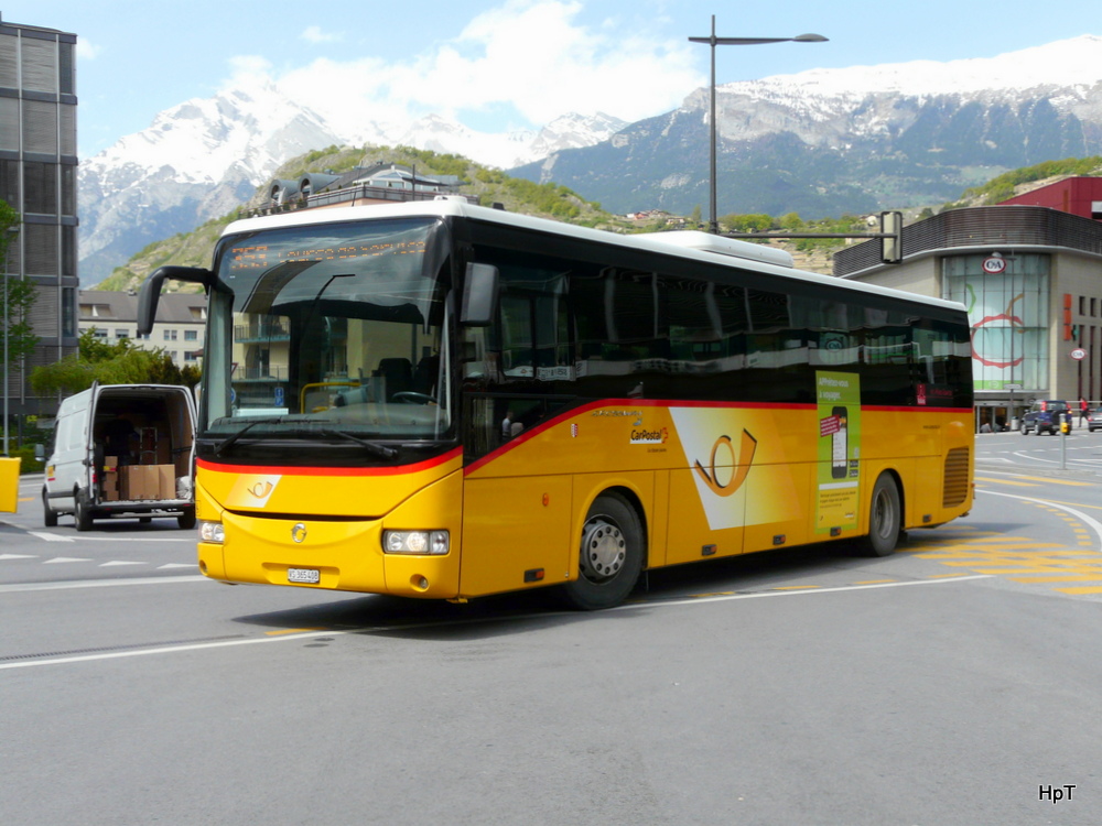 Postauto - Iveco Irisbus Crossway VS 365408 unterwegs in Sion am 01.05.2013