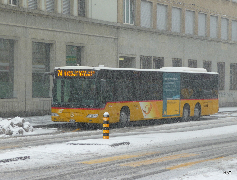 Postauto - Mercedes Citaro  BE 26613 unterwegs auf der Linie 87 in Biel am 24.12.2010