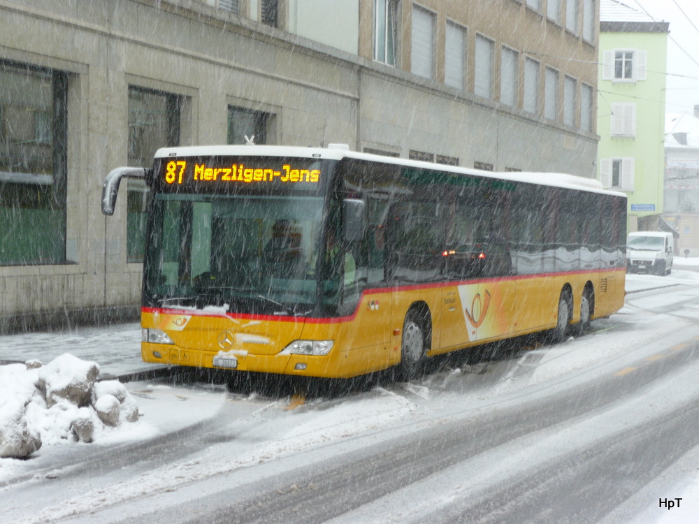 Postauto - Mercedes Citaro  BE  26611 unterwegs auf der Linie 74 in Biel am 24.12.2010