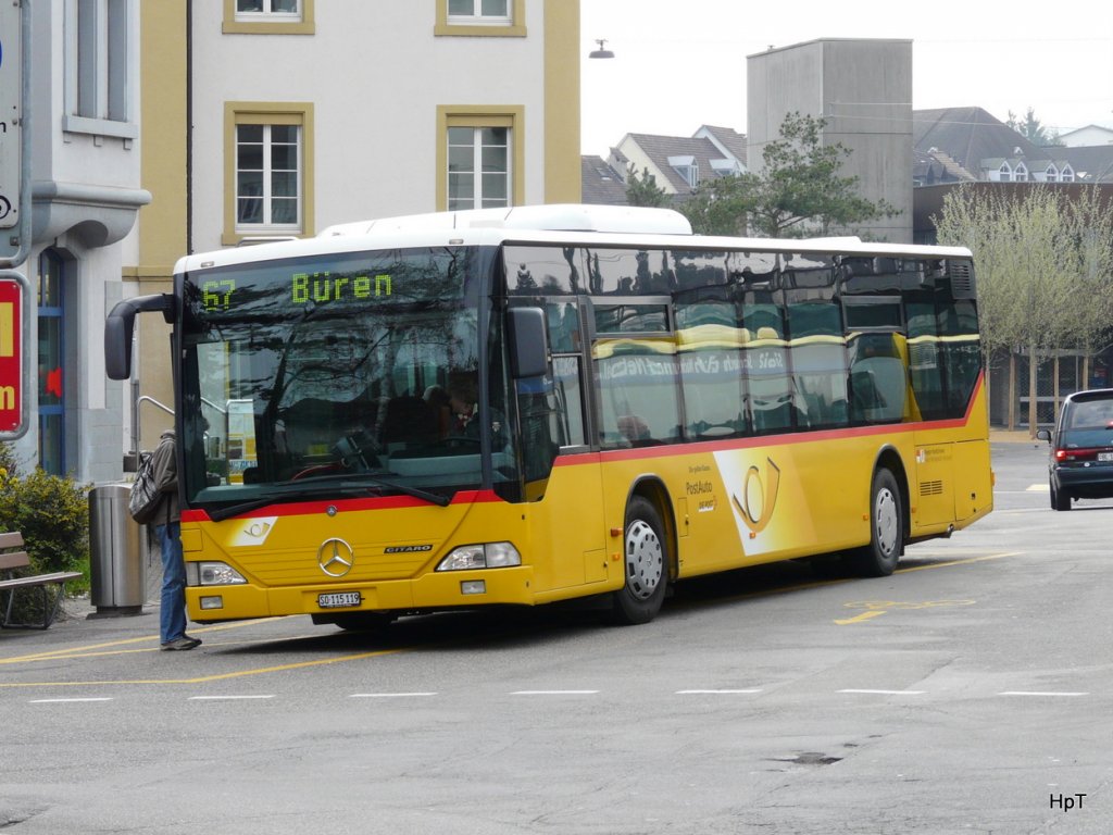 Postauto - Mercedes Citaro  SO 115119 unterwegs auf der Linie 67 in Liestal am 18.04.2010