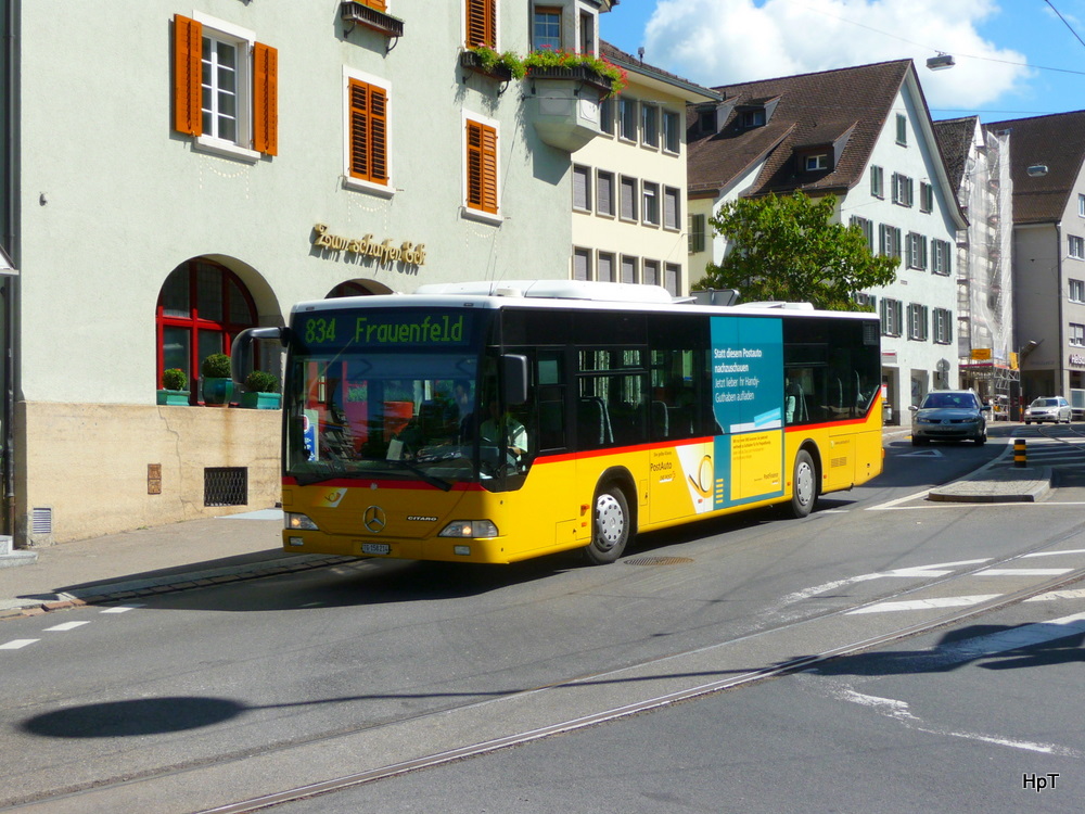 Postauto - Mercedes Citaro  TG  158214 unterwegs in der Stadt Frauenfeld am 28.08.2011