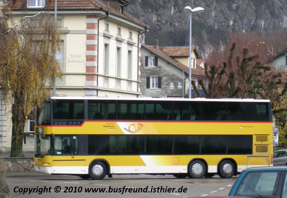 PostAuto, Region Nordschweiz, Regie Balsthal, 

Neoplan Doppeldecker in Balsthal