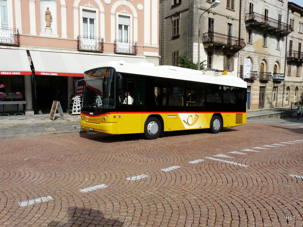 Postauto - Scania-Hess  TI 45154 in Bellinzona am 18.09.2012