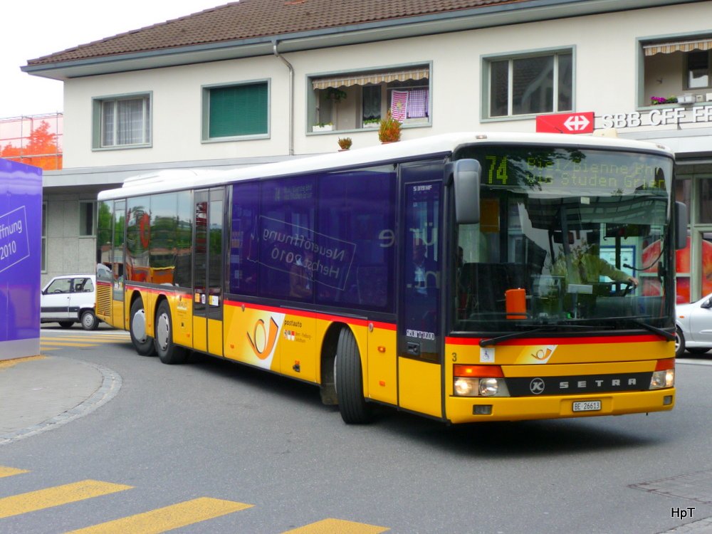 Postauto - Setra BE 26613 unterwegs in Lyss am 18.05.2010