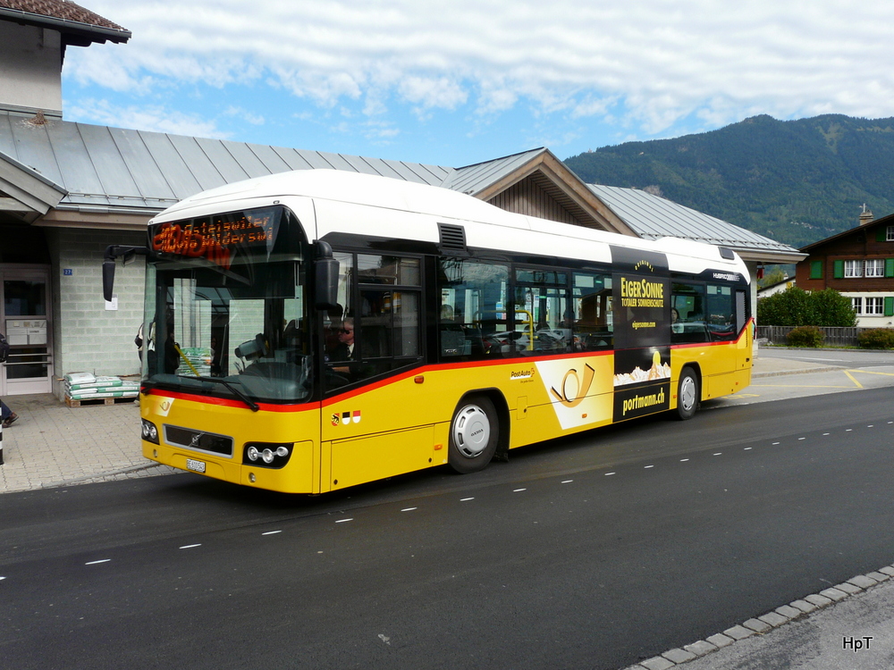 Postauto - Volvo V 7700 Hybrid  BE 610543 in Wilderswil am 14.09.2012