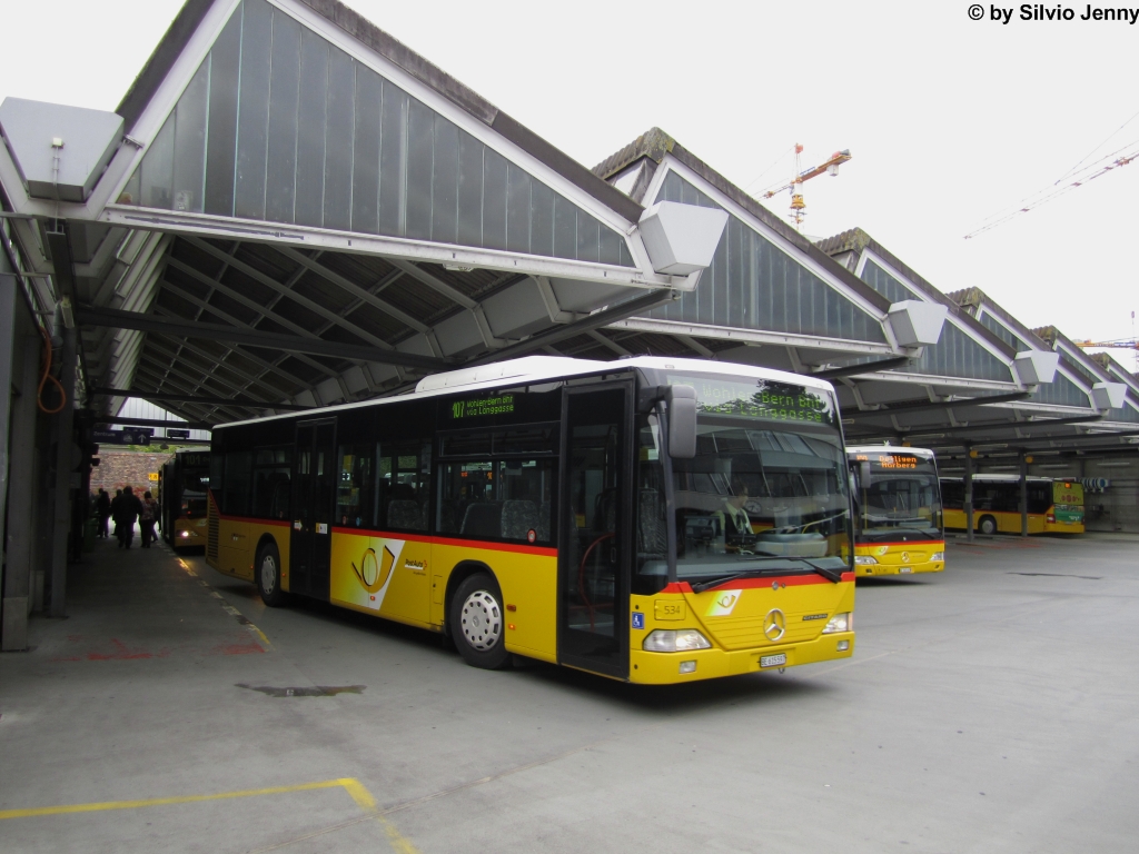 Postauto/Regie Bern Nr. 534 (Mercedes Citaro O530) am 26.9.2012 beim Bhf. Bern.