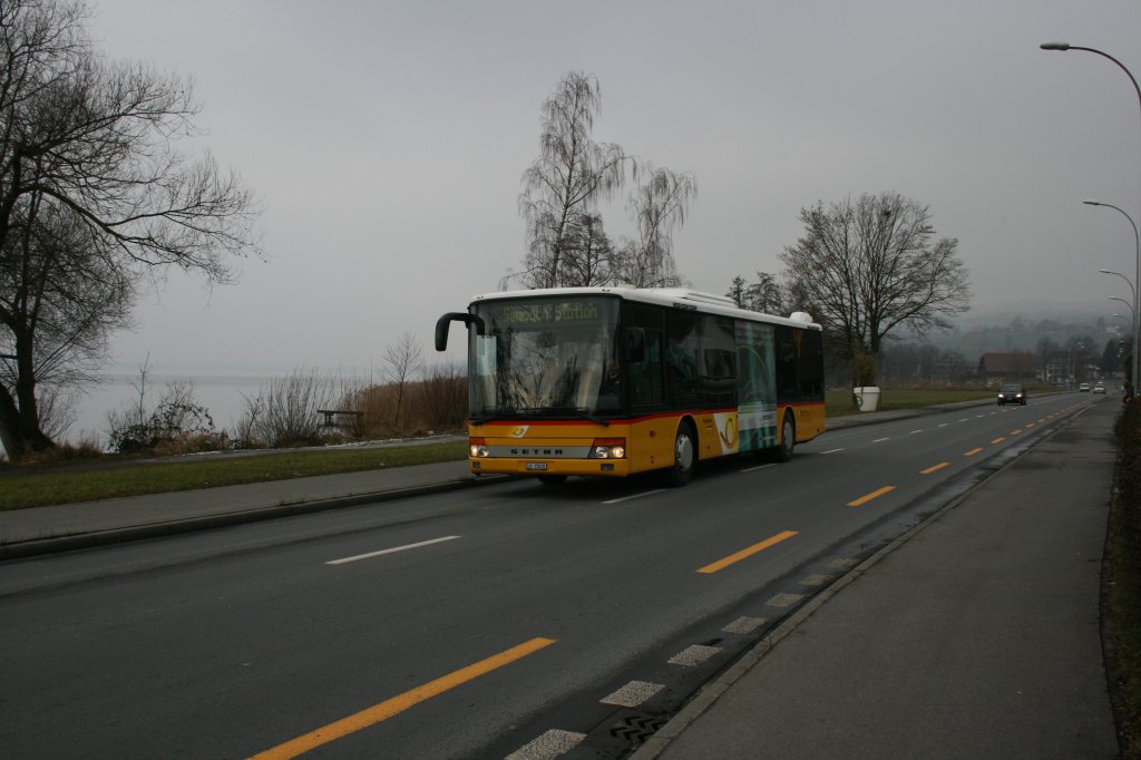 PU Sidler, Sempach, LU15'610 (S315NF, 2005) am 22.1.2010 unterwegs zwischen Sempach Stadt und dem Bahnhof Sempach-Neuenkirch.