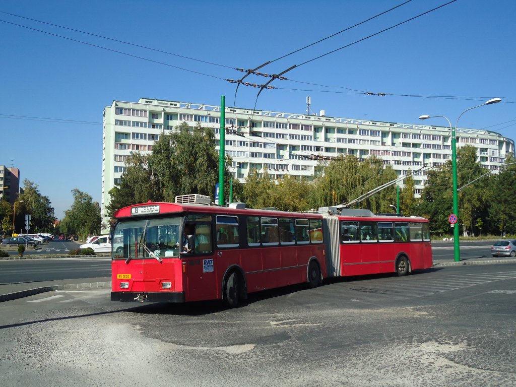 RAT Brasov - Nr. 57/BV 00'122 - FBW/Hess Gelenktrolleybus (ex Bernmobil, Bern Nr. 57) am 5. Oktober 2011 in Brasov, Saturn