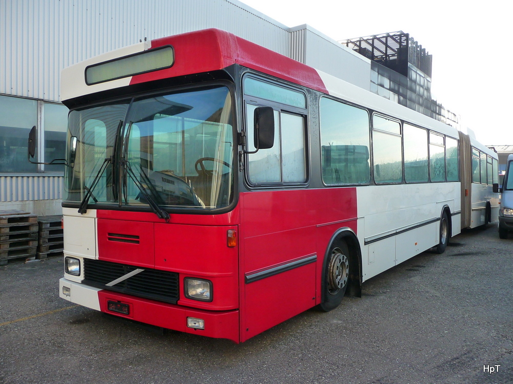 Rattin Bus Biel - Volvo-Hess Trolleybus ex tpf Nr.504 abgestellt in Biel am 06.02.2011