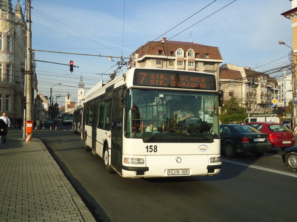 Ratuc, Cluj-Napoca - Nr. 158/CJ-N 309 - Irisbus Trolleybus am 6. Oktober 2011 in Cluj-Napoca