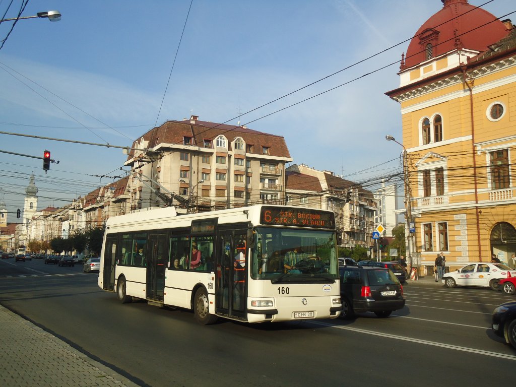 Ratuc, Cluj-Napoca - Nr. 160/CJ-N 311 - Irisbus Trolleybus am 6. Oktober 2011 in Cluj-Napoca