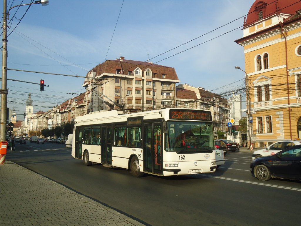 Ratuc, Cluj-Napoca - Nr. 162/CJ-N 313 - Irisbus Trolleybus am 6. Oktober 2011 in Cluj-Napoca