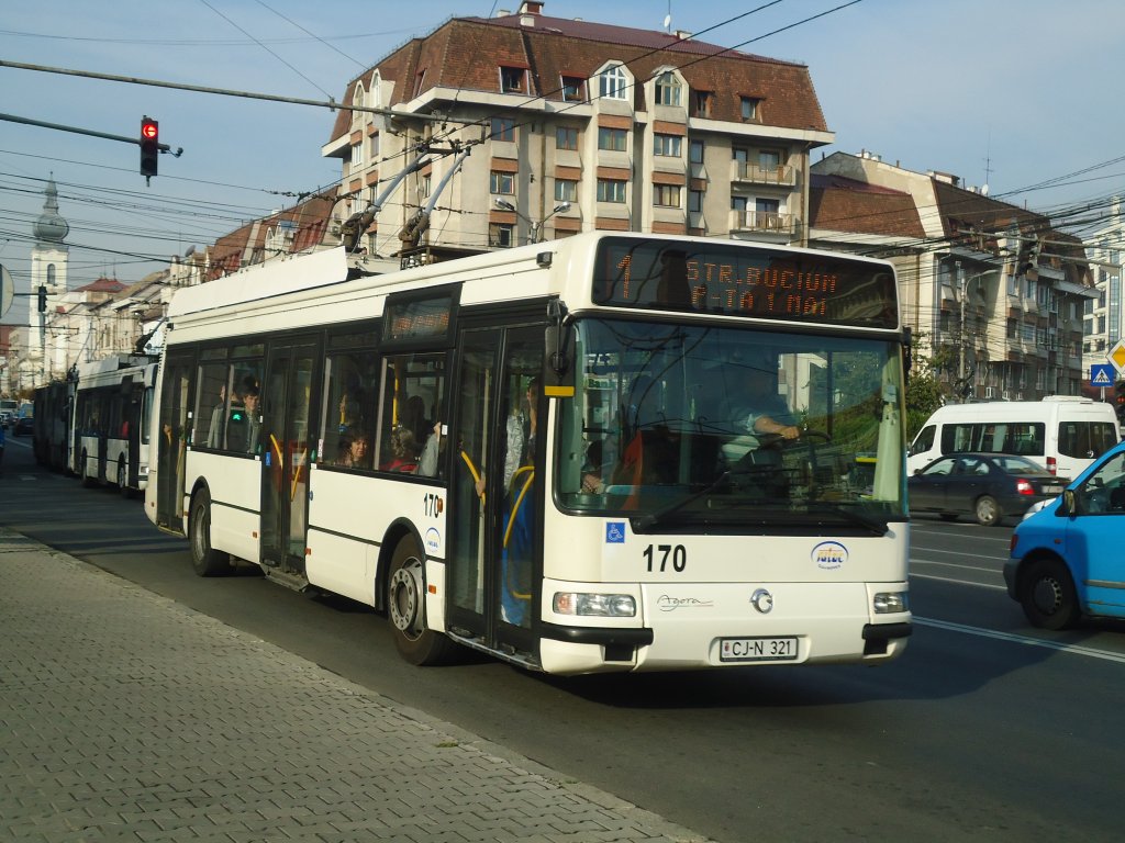 Ratuc, Cluj-Napoca - Nr. 170/CJ-N 321 - Irisbus Trolleybus am 6. Oktober 2011 in Cluj-Napoca