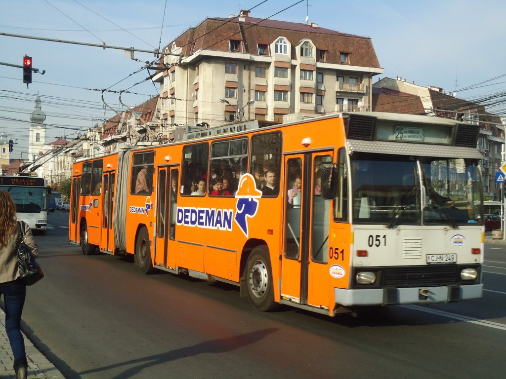 Ratuc, Cluj-Napoca - Nr. 51/CJ-N 249 - Rocar Gelenktrolleybus am 6. Oktober 2011 in Cluj-Napoca