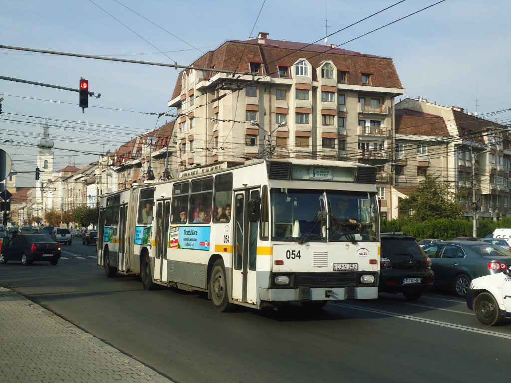 Ratuc, Cluj-Napoca - Nr. 54/CJ-N 252 - Rocar Gelenktrolleybus am 6. Oktober 2011 in Cluj-Napoca