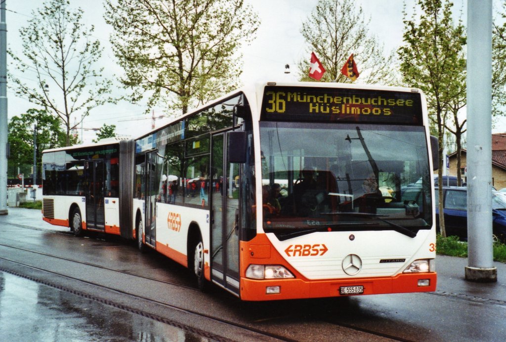 RBS Worblaufen Nr. 35/BE 555'035 Mercedes Citaro am 2. Mai 2010 Bern, Guisanplatz