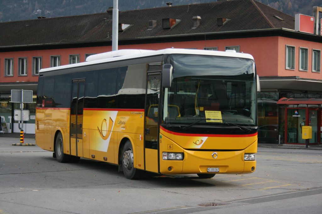 Regie Sion Nr. 5 (VS 355'167, Irisbus Crossway 12, 2009) am 27.11.2009 in Sion. 