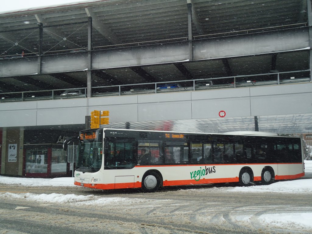 Regiobus, Gossau - Nr. 31/SG 353'631 - MAN am 15. Februar 2012 beim Bahnhof Herisau
