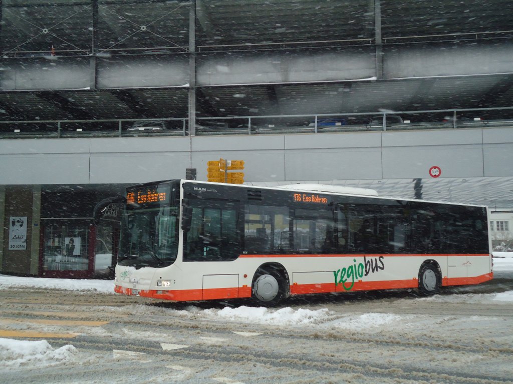Regiobus, Gossau (VBH Herisau) - Nr. 23/SG 7360 - MAN am 15. Februar 2012 beim Bahnhof Herisau