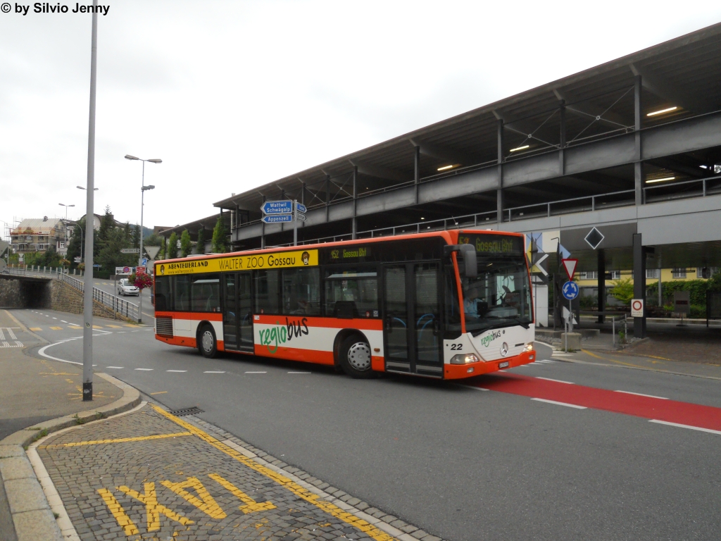 Regiobus Nr. 22 (Mercedes Citaro O530) am 20.7.2012 beim Bhf. Herisau