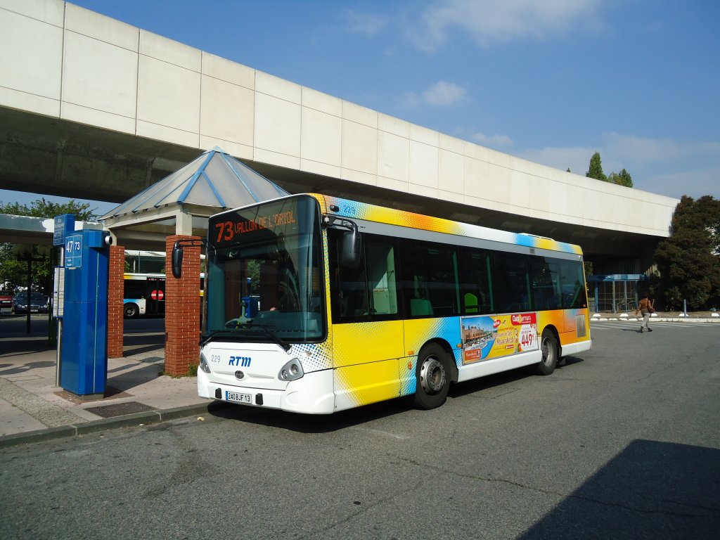 RTM Marseille Nr. 229/240 BJF 13 Heuliez am 15. Oktober 2010 Marseille, Ste Marguerite