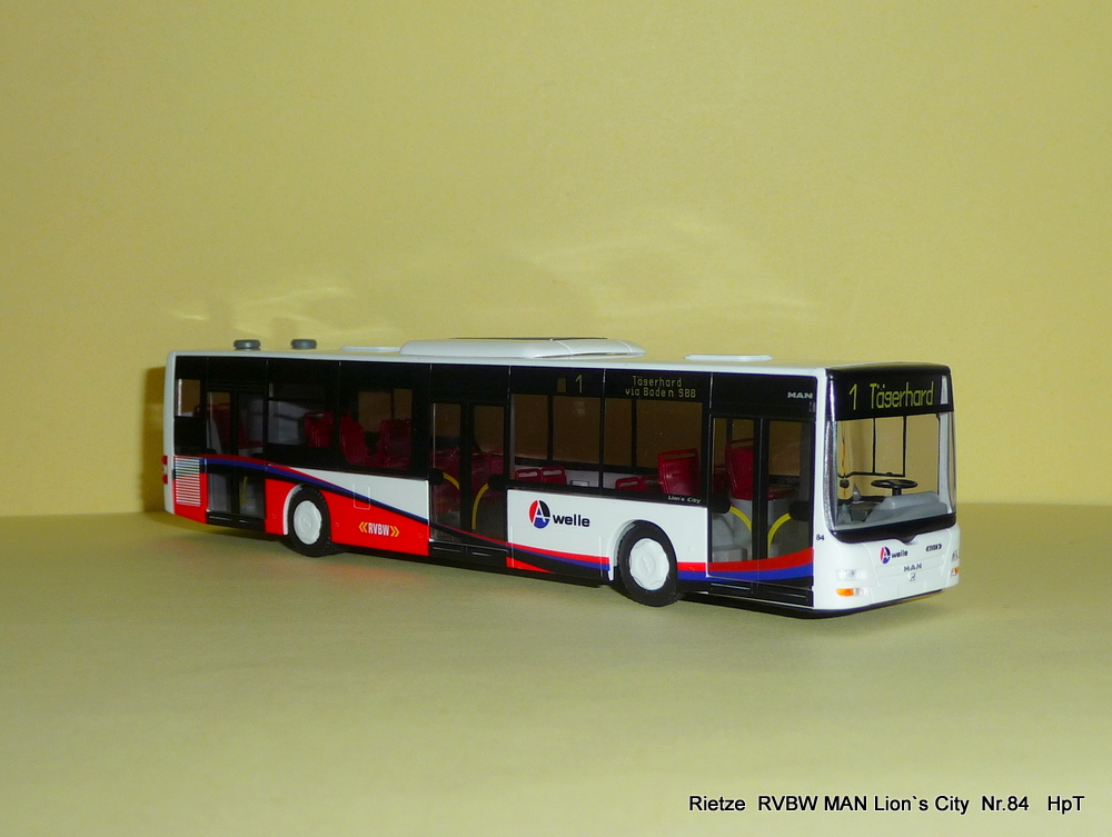RVBW - Rietze Bus Modell  MAN Lion`s City  Nr.84