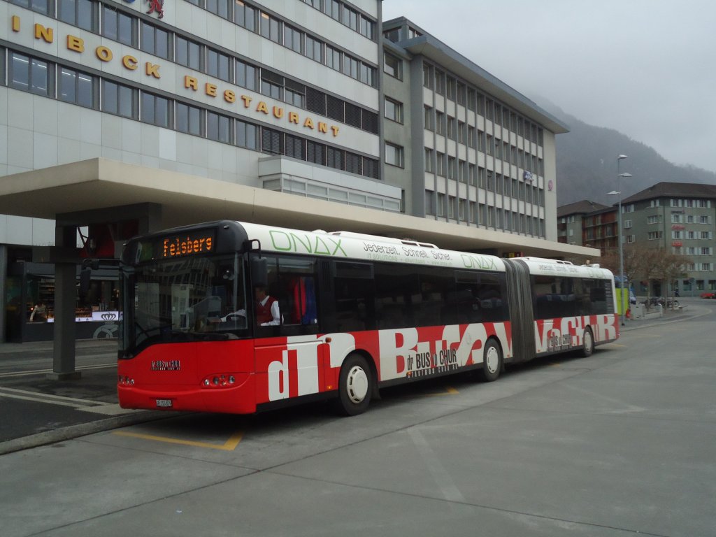 SBC Chur - Nr. 59/GR 155'859 - Solaris am 5. Mrz 2012 beim Bahnhof Chur