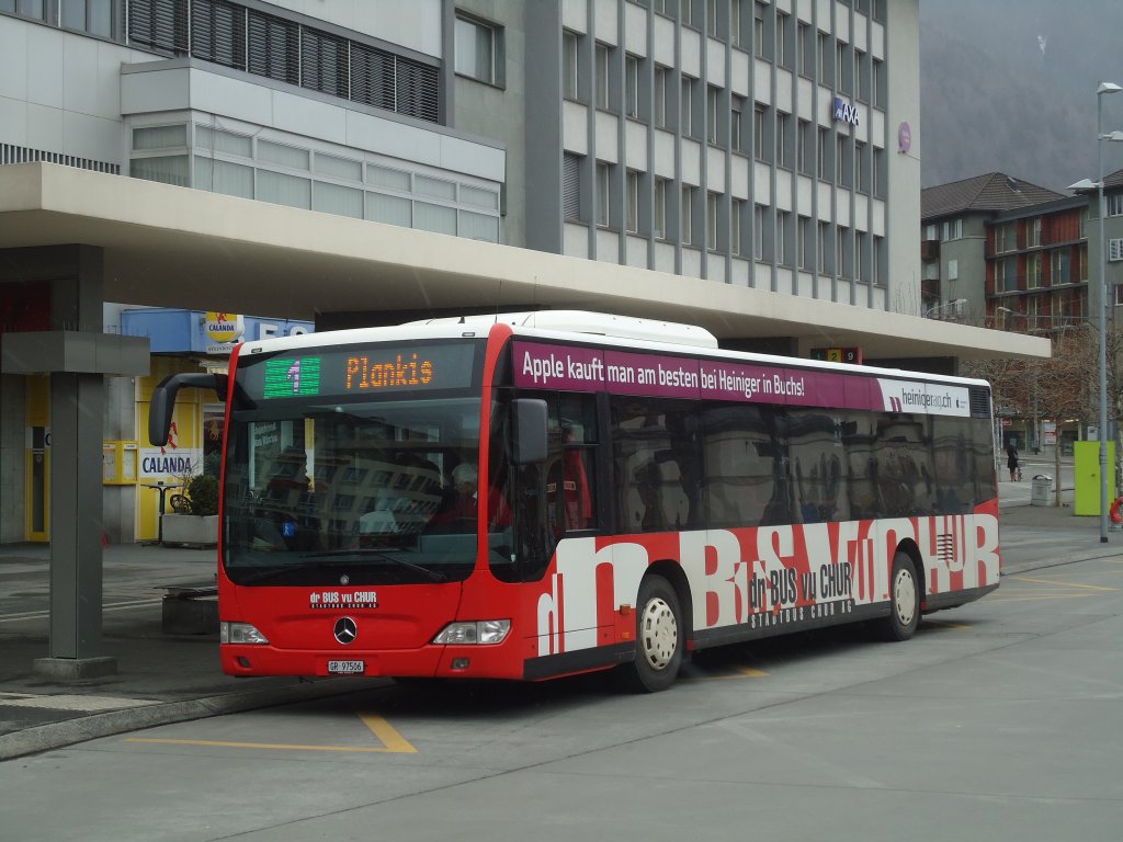 SBC Chur - Nr. 6/GR 97'506 - Mercedes Citaro am 5. Mrz 2012 beim Bahnhof Chur