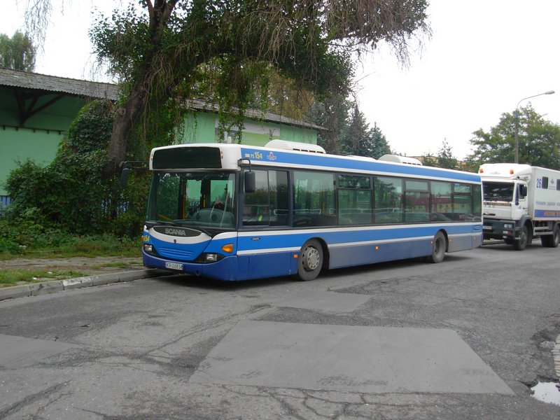 Scania Omni City (CN94UB) beim Bahnhof Krakw Płaszw, MPK Krakw #PS154, 14.09.2012