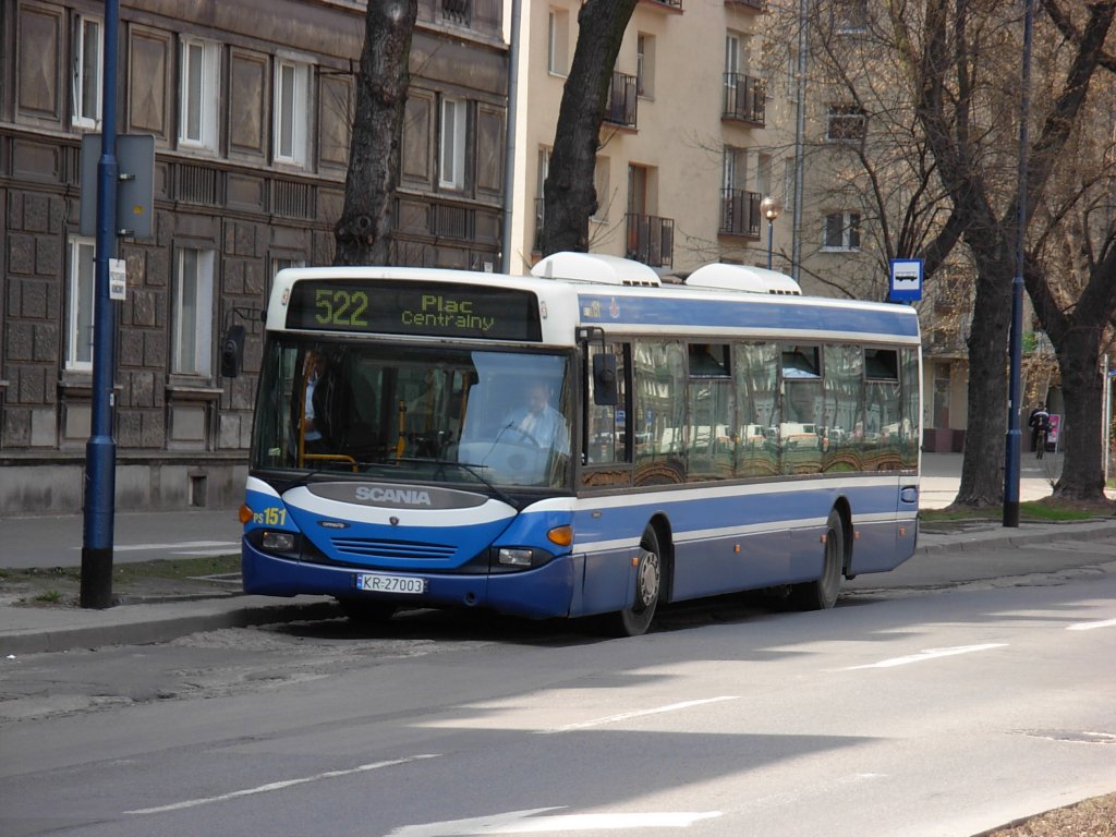 Scania Omni City, MPK Krakw #PS151, Plac Centralny [Zentraler Platz], 20.04.2012 Krakw