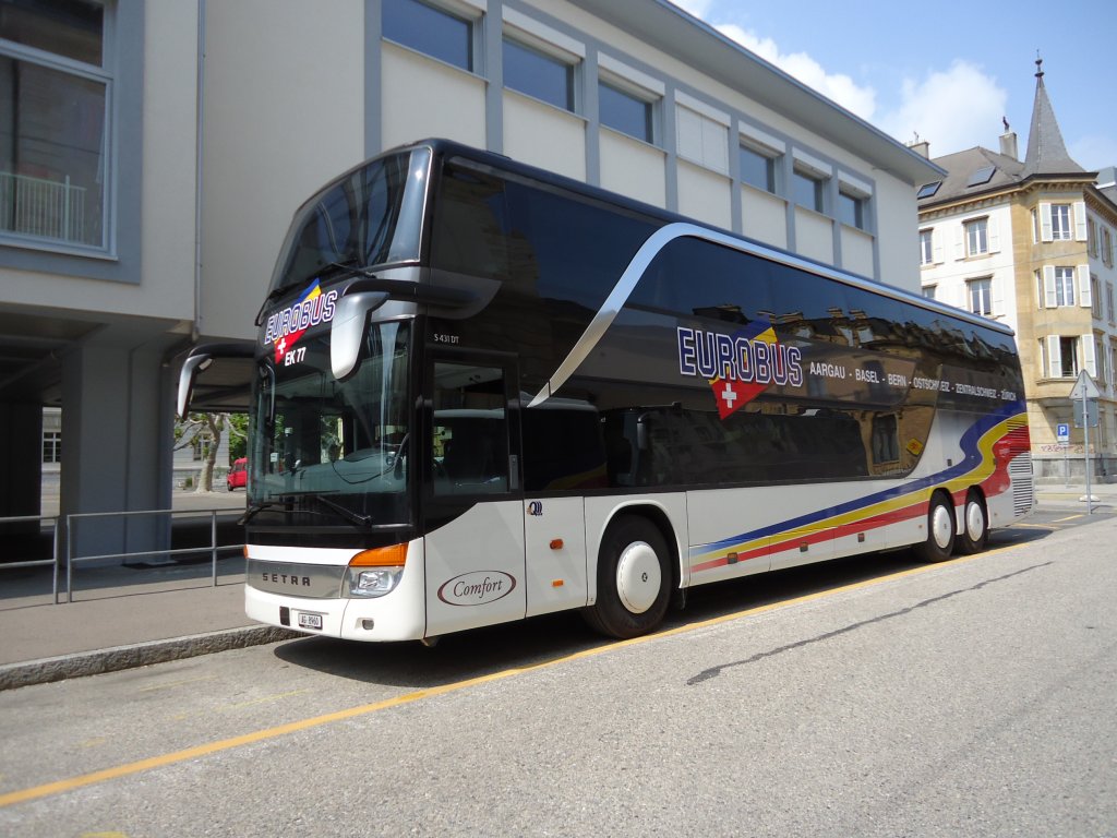 Setra 431 DT de la maison Eurobus photographi le 23.05.2012  Neuchtel