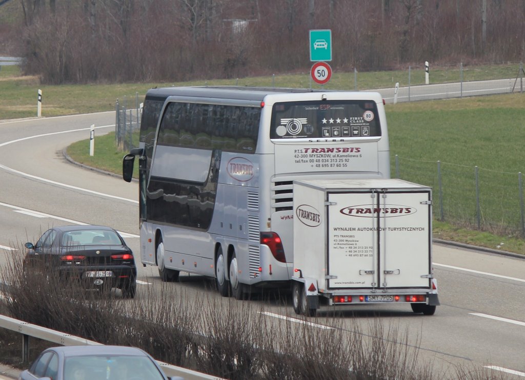 Setra 431 DT, TransBTS, Oensingen 23.03.2013